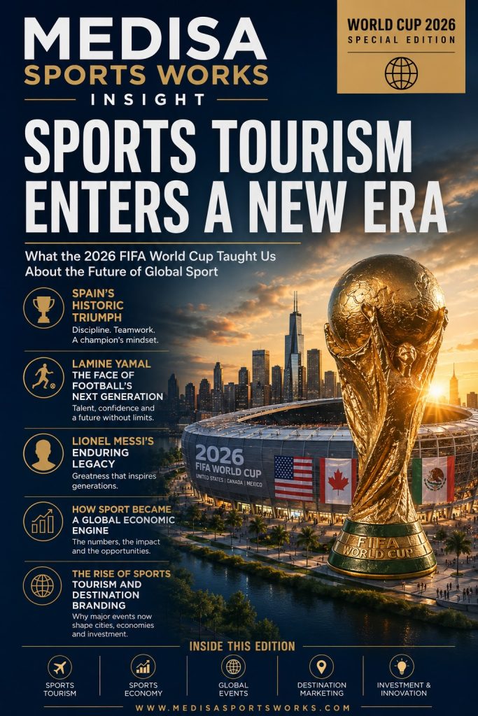 Sports Tourism Enters a New Era – Medisa Sports Works Insight World Cup 2026 Special Edition Magazine Cover